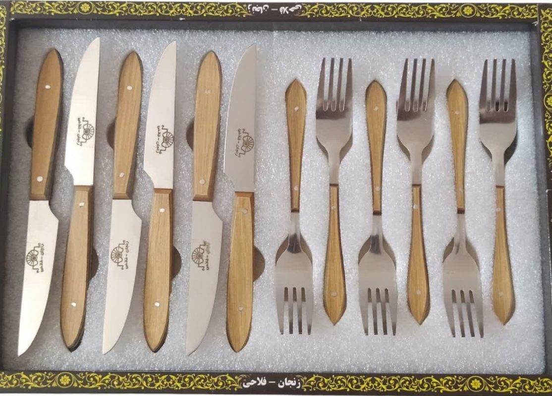 کارد و چنگال کرم رنگ فلاحی زنجان