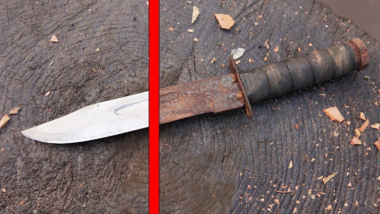 چگونگی رفع زنگ زدگی از چاقو